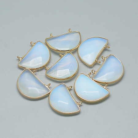 Opalite Semi Circle Pendants G-Q972-16-1