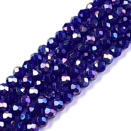 Electroplate Glass Beads Strands EGLA-A044-T3mm-B06-1