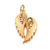 Brass Micro Pave Cubic Zirconia Pendants ZIRC-P060-23G-2