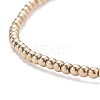 Glass Round Beaded Stretch Bracelet for Women BJEW-JB07911-02-4