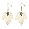 Brass Rhinestone Dangle Earrings EJEW-JE04495-02-1