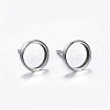 Tarnish Resistant 304 Stainless Steel Stud Earring Settings A-STAS-K131-A-01P-1