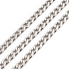 Tarnish Resistant 304 Stainless Steel Cuban Link Chains CHS-K016-02A-P-1