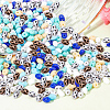 SUNNYCLUE 800Pcs 8 Colors 2-Hole Seed Beads SEED-SC0001-02-4