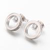 316 Surgical Stainless Steel Stud Earrings EJEW-K042-11P-1