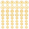 48Pcs 4 Styles 925 Sterling Silver Bead Caps STER-PH0003-97-1
