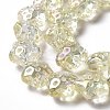 Transparent Electroplate Glass Beads Strands GLAA-C025-01H-4