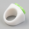 Opaque Acrylic Finger Rings RJEW-T010-13-5