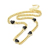 Brass Curb Chains Necklace NJEW-A005-02G-2