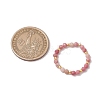 Natural Rhodonite Beaded Stretch Rings for Women RJEW-JR00868-09-3