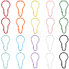 20Pcs 10 Colors Iron Bulb Shaped Plastic Push Gate Snap Keychain Clasp Findings IFIN-SC0001-94-1