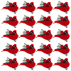 Felt & Feather & Foam Simulation Bird Christmas Tree Decorations DJEW-WH0028-031P-1