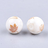 Autumn Theme Electroplate Glass Beads EGLA-S178-10H-2