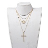 Pendant Necklace & ABS Plastic Imitation Pearl Necklace Sets NJEW-JN02834-5