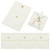4 Sets Square Microfiber Packing Button Bags ABAG-WR0001-09B-1
