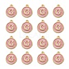 Golden Plated Alloy Enamel Charms ENAM-S118-07G-2