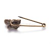 Tibetan Style Alloy Safety Brooches JEWB-WH0008-13AB-2