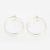 Brass Hoop Earrings X-KK-S327-09KC-1