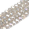 Electroplate Glass Beads Strands EGLA-A034-J6mm-B09-1