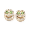 Brass Micro Pave Cubic Zirconia Beads KK-M241-01J-2