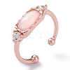 Brass Micro Pave Clear Cubic Zirconia Cuff Rings RJEW-P020-09RG-1-1