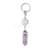 Natural Amethyst Keychain KEYC-JKC00290-2
