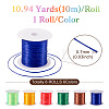 6 Rolls 6 Colors 10M Flat Elastic Crystal String EW-TA0001-04B-3