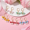 7 Pairs 7 Colors Alloy Dangle Leverback Earrings EJEW-JE05716-2