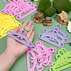 40Pcs 4 Colors Bowknot & Star Pattern Plastic Doll Clothes Hangers DIY-CA0003-48-3