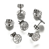 Non-Tarnish 304 Stainless Steel Stud Earring Findings STAS-I157-11A-P-1