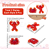 16Pcs 2 Styles Handmade Lampwork Beads LAMP-NB0002-23-2