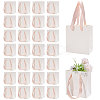 30Pcs Paper Gift Tote Bags with Pink Ribbon ABAG-GL0001-12-1