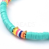 Handmade Polymer Clay Heishi Bead Stretch Bracelets X-BJEW-JB05077-04-3