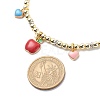 Heart & Cherry & Grape & Apple Enamel Fruit Charms Necklace NJEW-JN03964-6