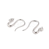 925 Sterling Silver Hoop Earrings Findings STER-B004-15P-2