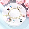 Brass Cable Chains Charm Bracelets BJEW-JB12565-2