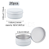 Round Aluminium Tin Cans CON-WH0079-13B-2