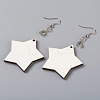 Wood Dangle Earrings EJEW-WH0004-09F-1