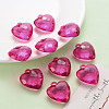 Transparent Acrylic Pendants X-TACR-T024-03B-906-6