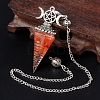 Natural Red Agate Chip & Resin Orgonite Dowsing Pendulum Big Pendants PW-WG36861-01-1