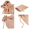 Burlap Packing Pouches Drawstring Bags ABAG-BC0001-07B-14x10-3