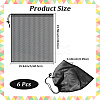 6Pcs Polyester Mesh Drawstring Bags ABAG-CN0001-43A-2