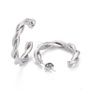 304 Stainless Steel Half Hoop Earrings EJEW-F257-07P-2