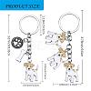 WEWAYSMILE 2 pcs Dog Keychain Car Keychain Pet Pendant Key-Ring Lovely Dog Key-ring Portable Metal Keychain Gift for Pet Lover Birthday Puppy Theme Party Supplies (Jack Dog) JX796A-2