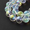 Transparent Electroplate Glass Beads Strands EGLA-N002-34G-H01-3