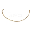 304 Stainless Steel Figaro Chain Ball Link Chain Necklaces for Women NJEW-JN05595-2