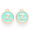 Golden Plated Alloy Enamel Charms ENAM-S118-05Z-1