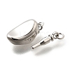 Oval Rack Plating Brass Box Clasps KK-S508-13P-2