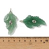 Natural Green Aventurine Carved Pendants G-K372-06G-04-3