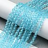 Transparent Glass Beads Strands GLAA-F029-4mm-20-4